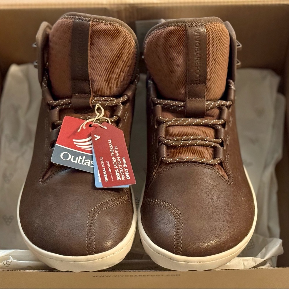 Vivobarefoot - Borough Mens - US 8 - Chestnut